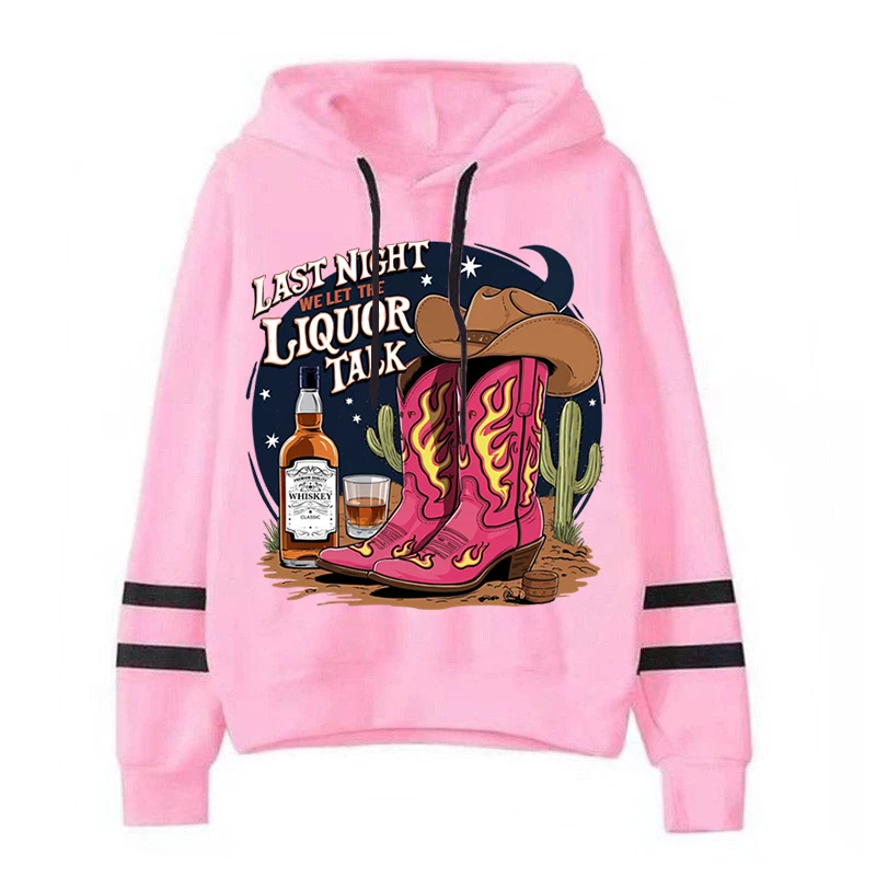 

Women Hoodies Fashion Pink Cowgirl Pattern Printed Graphic Sweatshirts Loose Casual Harajuku Hooded Pullover Hoodies Sportwear