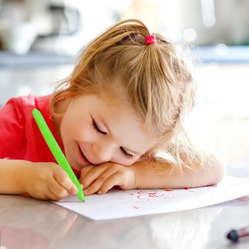 Triangular Crayons Kids Organic Triangle Crayons Easy To Hold Washable Crayons For Kids Handwriting Posture Correction Coloring