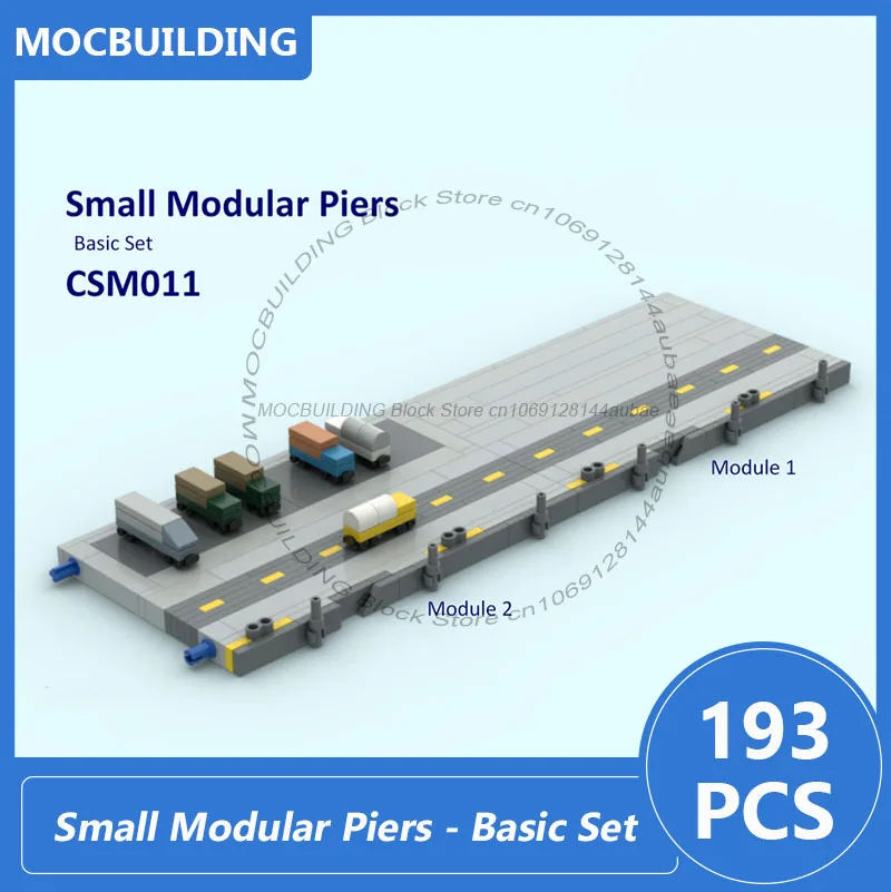 

Маленькие модульные пиры - Базовый набор - CSM011 Масштаб 1:500 MOC Строительные блоки DIY Сборка кирпичей Коллекция моделей Игрушки Подарки 193 шт.
