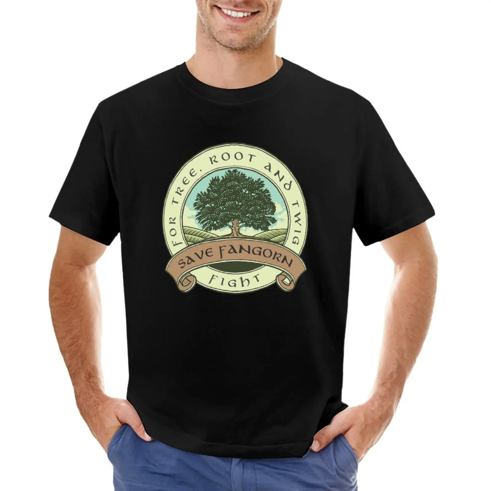 Save Fangorn - Fight - Fantasy T-Shirt Aesthetic clothing oversized t shirt tops tees plus size men clothing