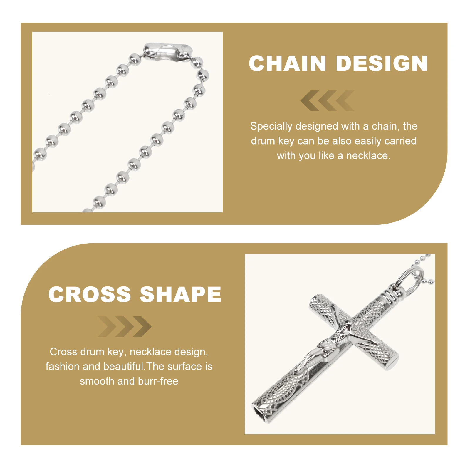 

Key Cross Adjustment Drum Tool Pendant Tuner Zinc Alloy Silver Part Jazz Square Wrench