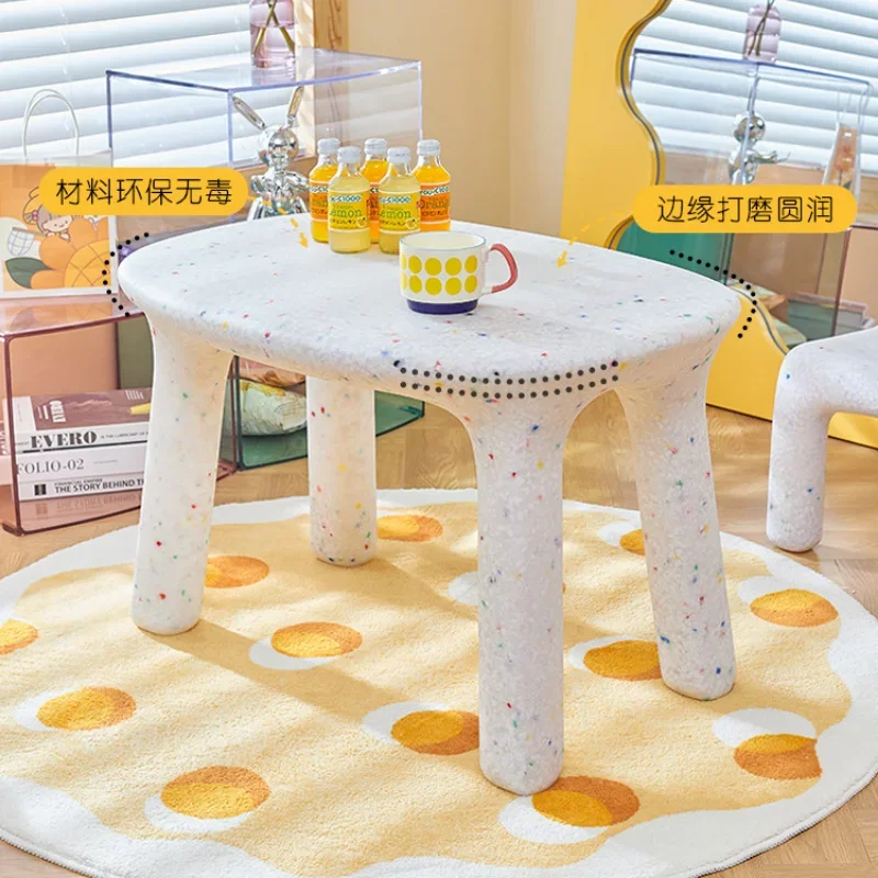 Nordic Children's Study Table Plastic Kindergarten Cute Building Block Table  Study Table Bedroom Desk Dropshipping