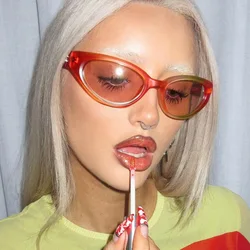 Y2K Cat Eye Sunglasses Women For Men Luxury Brand Designer Vintage Sun Glasses Popular Punk Hip Hop Rainbow Sexy Shades UV400