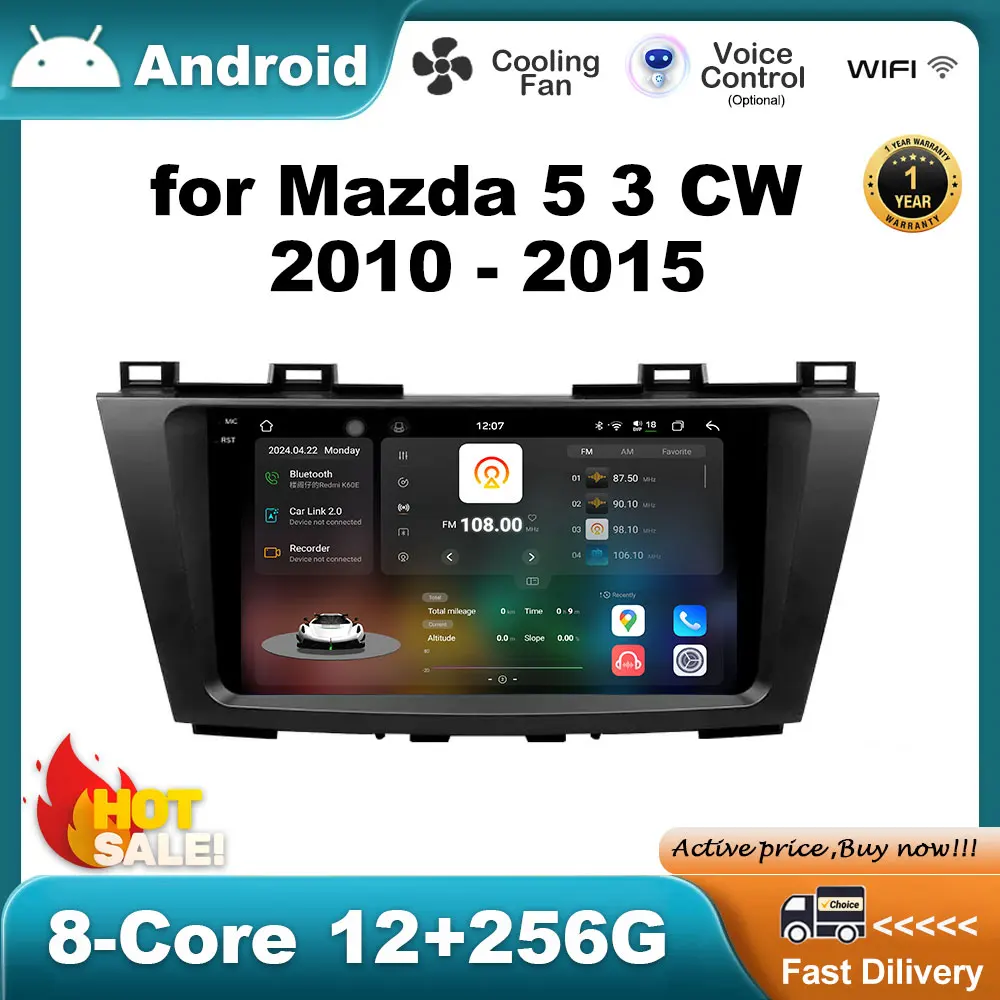 Pemutar Video Radio Multimedia mobil Android OS GPS Navigat0ion untuk Mazda 5 3 CW 2010 - 2015 DSP Stereo Autoradio BT WiFi layar HD