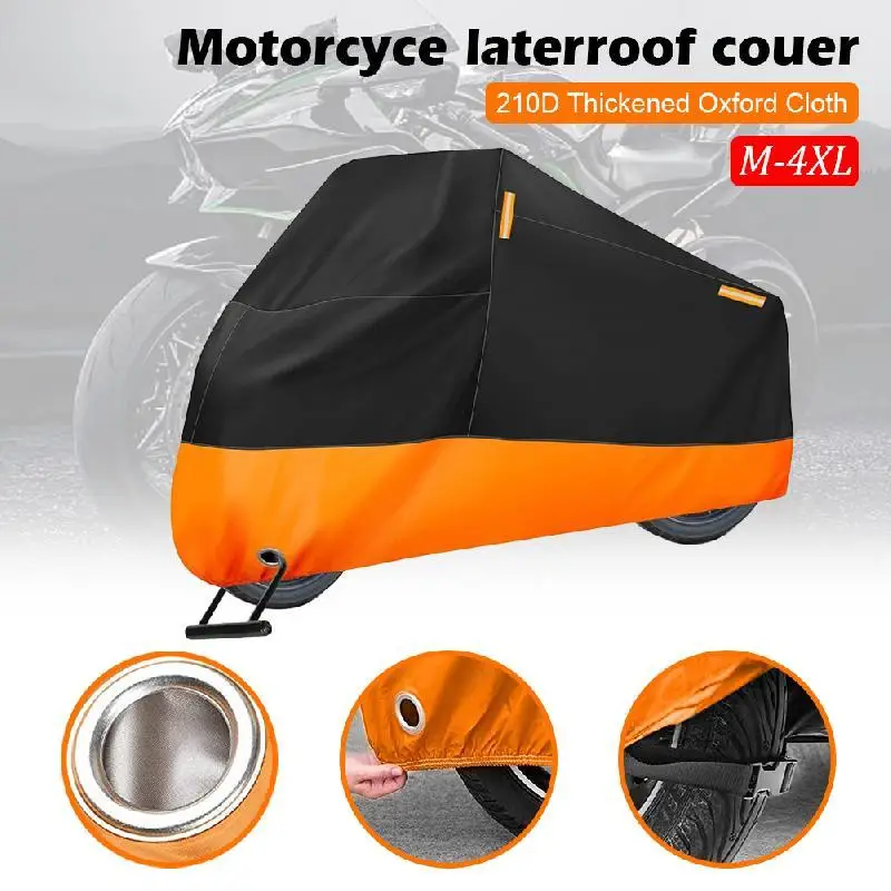 Universal Motorcycle Cover Waterproof 210D Thick Oxford Cloth Dust Rain Snow Protection Motorbike Rain Cover Sunshade UV Protect