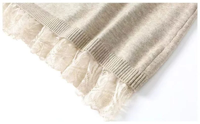 Abiti da donna Abito lavorato a maglia Autunno e inverno da donna Maglione a maniche lunghe con collo semi-alto Abito al ginocchio ispessito