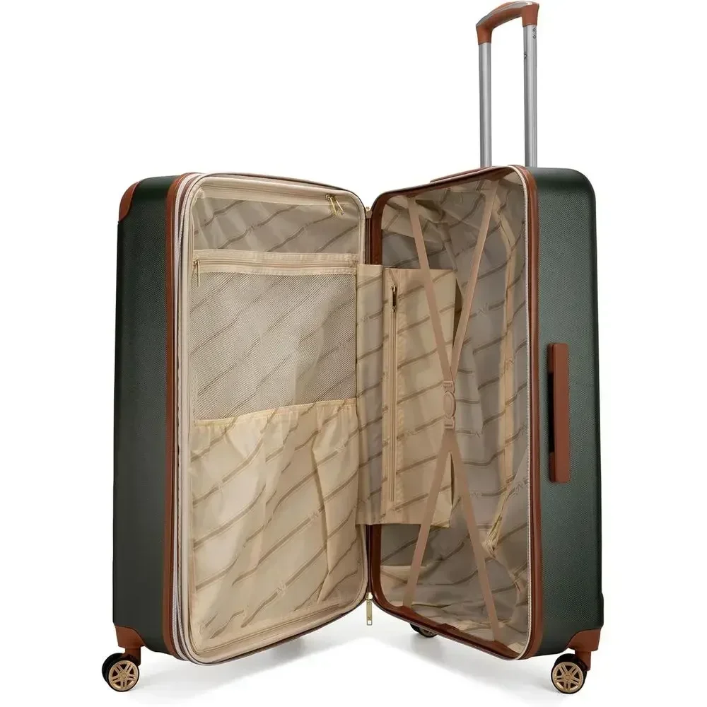 3-Piece Expandable Hard Shell Luggage Set for Vintage Travel