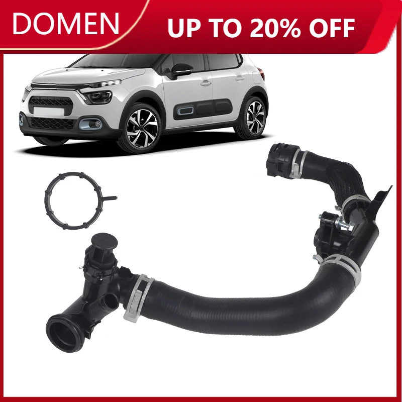 Car Engine Coolant Hose Pipe Black Engine Coolant Transfer Tube For Citroen C3 DS5 Peugeot 308 508 1.6 BlueHDI Parts 9804208380