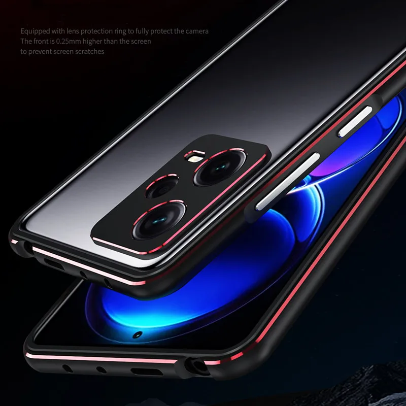Aluminum metal bumper Frame Slim Cover phone case+ carmera Protector For POCO F5 F4 GT F3 Redmi Note 12 Turbo 12+ Redmi K60 Pro