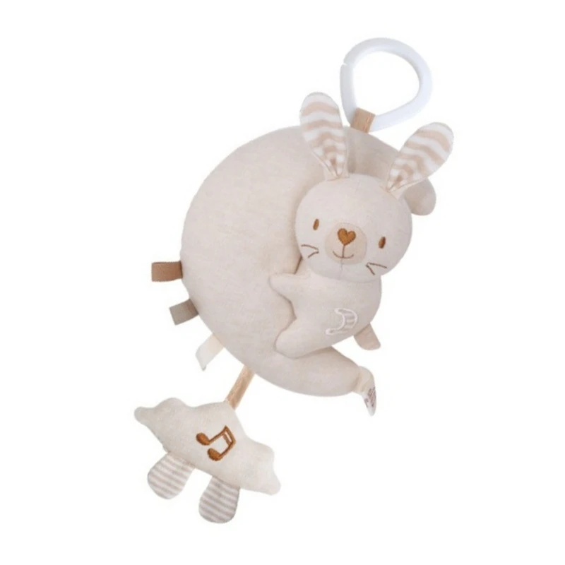 سرير بيبي شماعات مع موسيقى مهدئة القطن العضوي الكرتون أفخم حشرجة الموت لمقعد السيارة الترفيه التحفيز الحسي 15UB