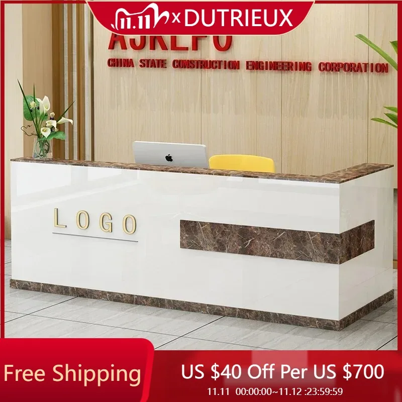 

Vintage Salon Reception Desks Sign Beauty Retro Luxury Reception Desks Podium Nordic Mostrador De Tienda Commercial Furniture