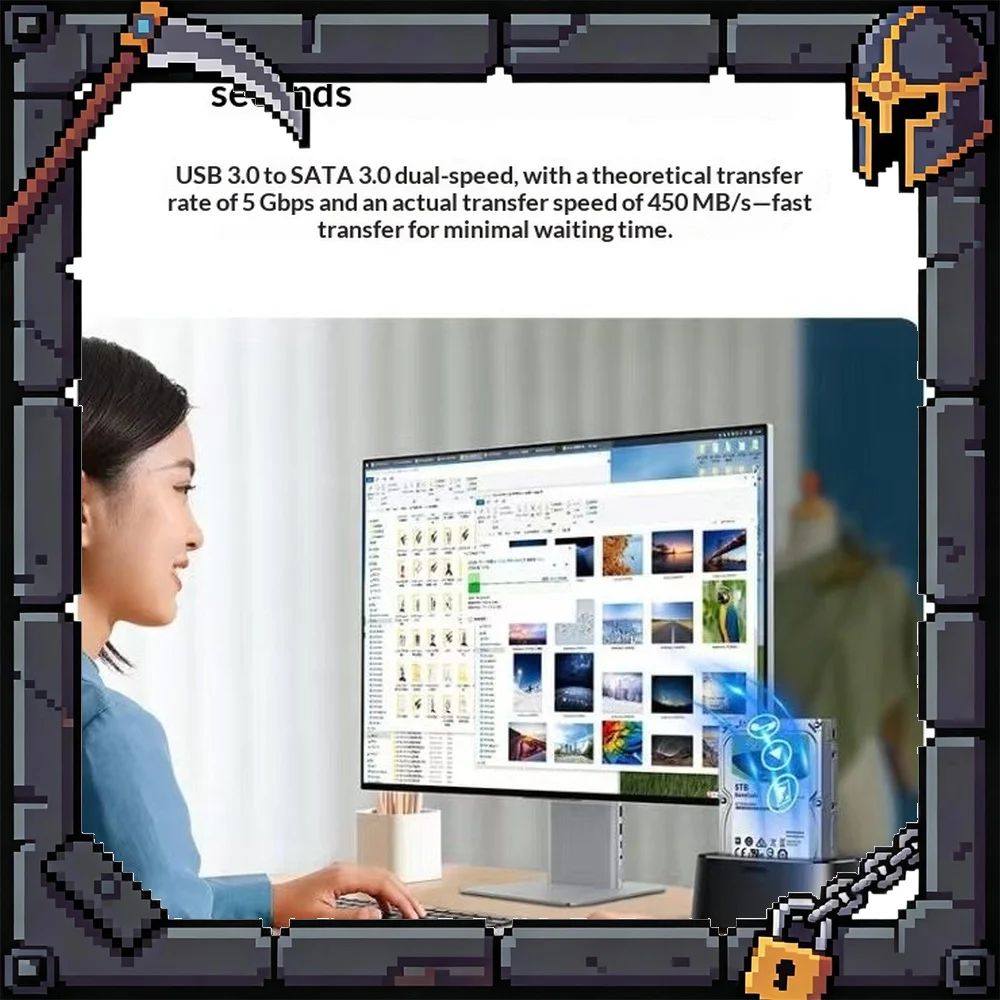 UGREEN CM197 USB 3.0 to SATA Hard Drive Docking Station 3.5 Inch 32TB External HDD Case for PC