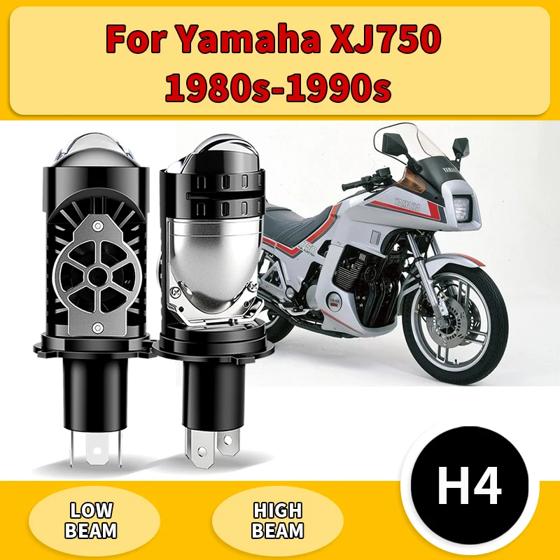 

1PC/2PC 10000LM H4 Projector Lens LED Motorcycle Headlight HB2 9003 Hi/Lo Beam Bulb For Yamaha XJ750 1980s-1990s Plug&Play 6000K