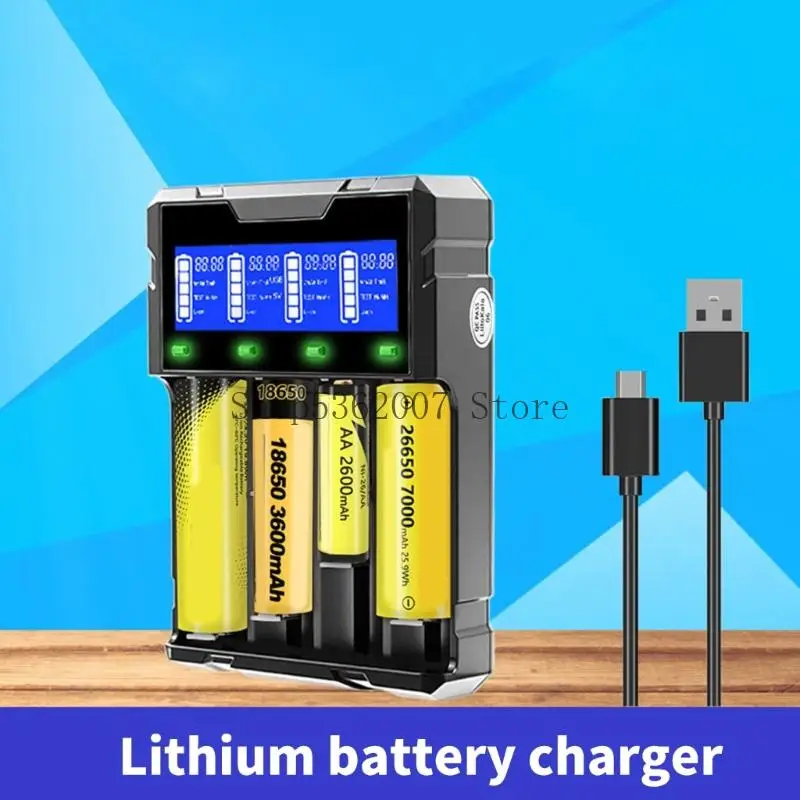 Lii K4 4 자동 인식을 갖춘 슬롯 배터리 충전 18650 배터리 용 배터리에 대한 USB 출력 전자 장치 40JB