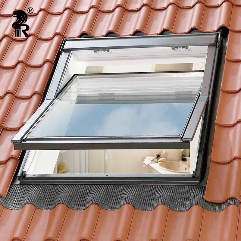 German Style House Aluminum Auto Venting Double Glazed Glass Roof Skylight Window