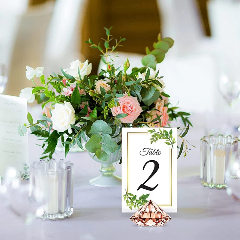 Tisch karten halter Harfe-Clip Tisch nummern halter Diamant Acryl Kristall Tisch karte steht für Hochzeit Tisch dekoration