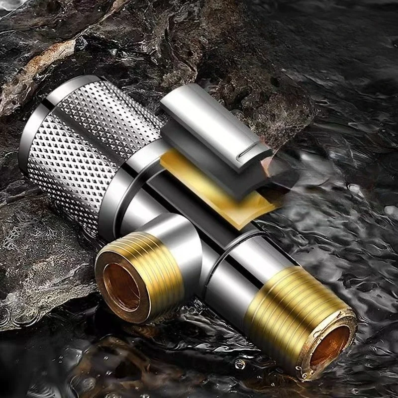 G1/2 النحاس صمام زاوية صمام وقف المياه الحمام صنبور وقف صمام بالوعة المطبخ حوض مثلث صمام منظم ضغط المياه