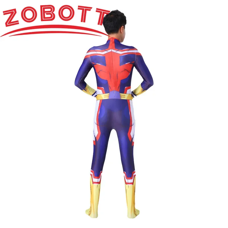 Disfraz de Anime My Hero Academia All·Might, medias para hombre, ropa de combate, disfraz de Halloween, mono de actuación