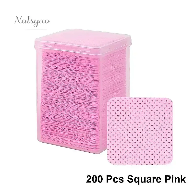200Pcs Lint Free Nail Cleaning Wipes Gel Polish Remover Pads for Home Salon Nail Art Cleaner view 4