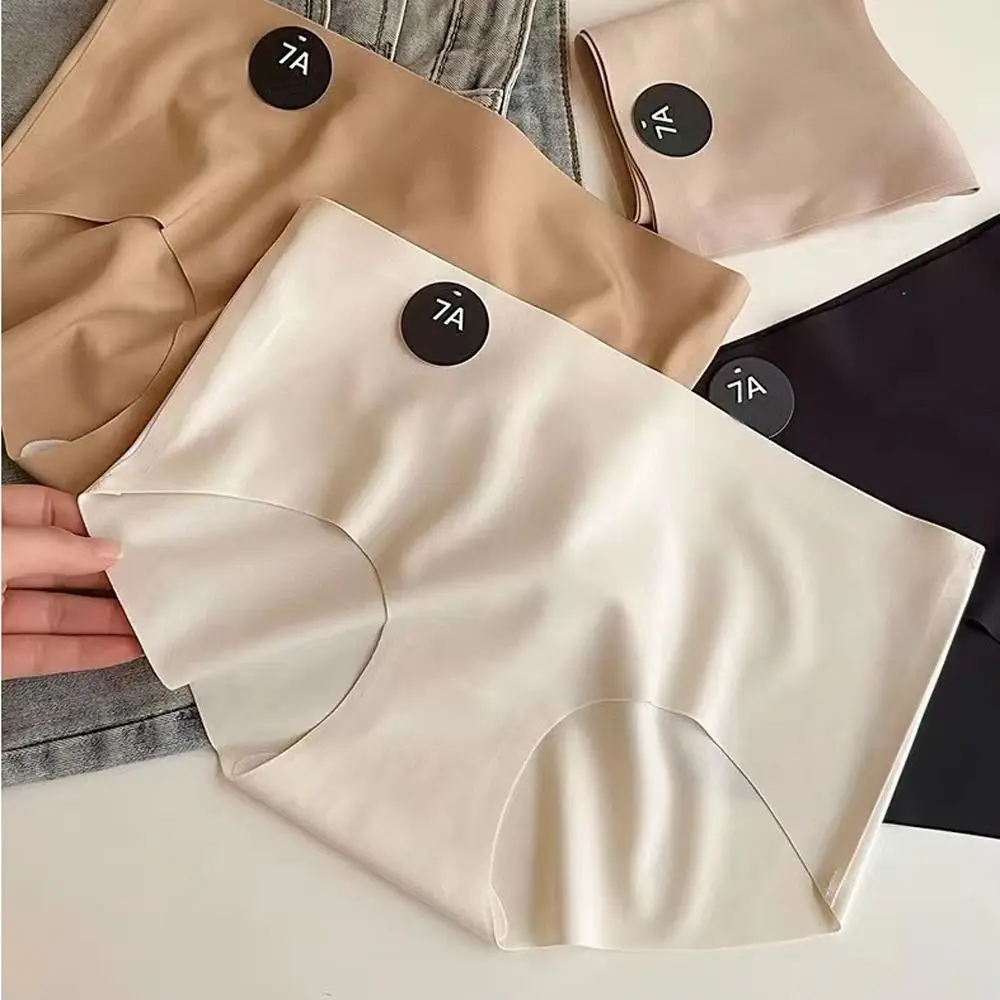 جودة عالية 7A دودة القز الحرير المرأة الملابس الداخلية رقيقة مريحة مثلث ملخصات بلون الحميمة سلس سراويل #5