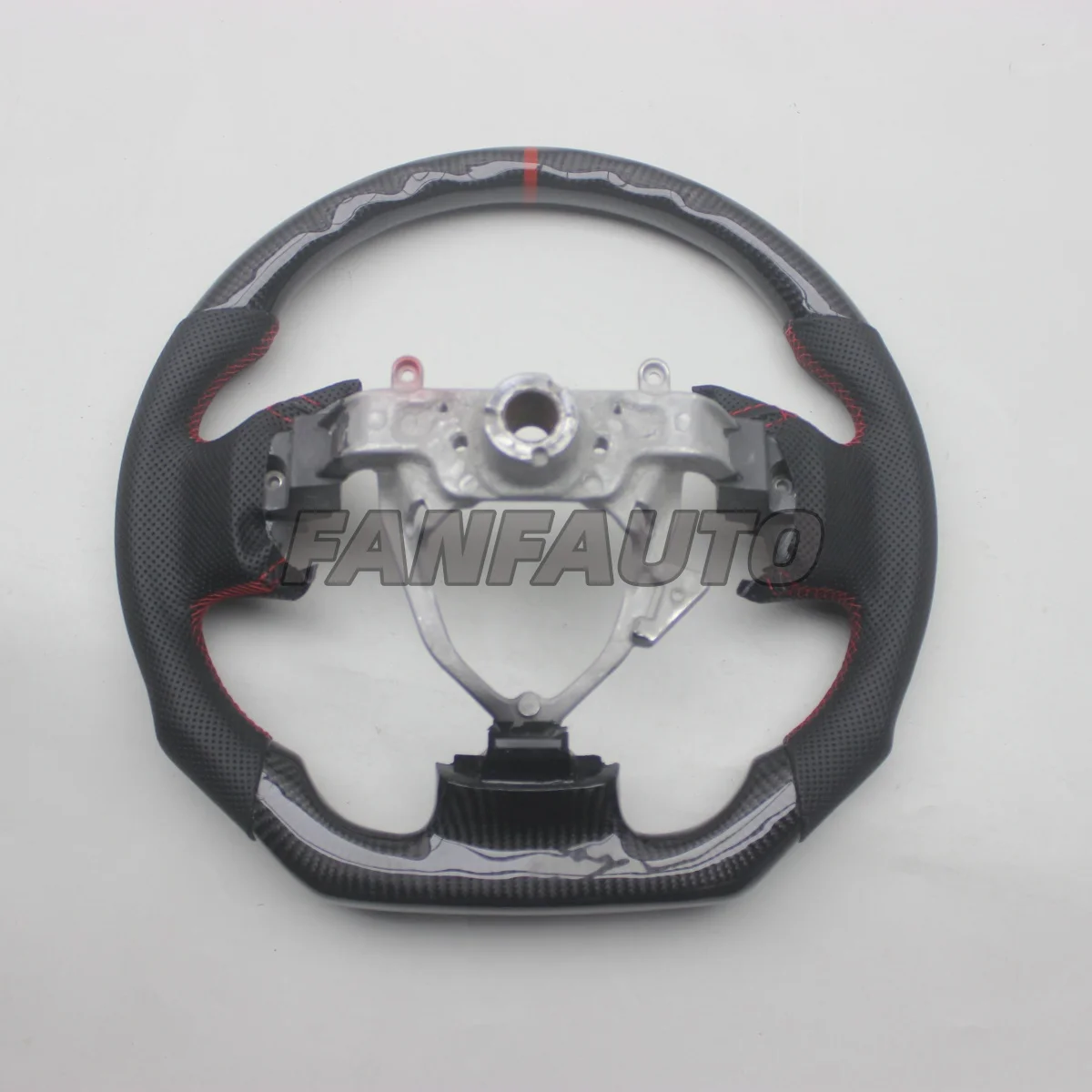 Replacement Real Carbon Fiber Steering Wheel with Leather for Mitsubishi Lancer 2007-2017