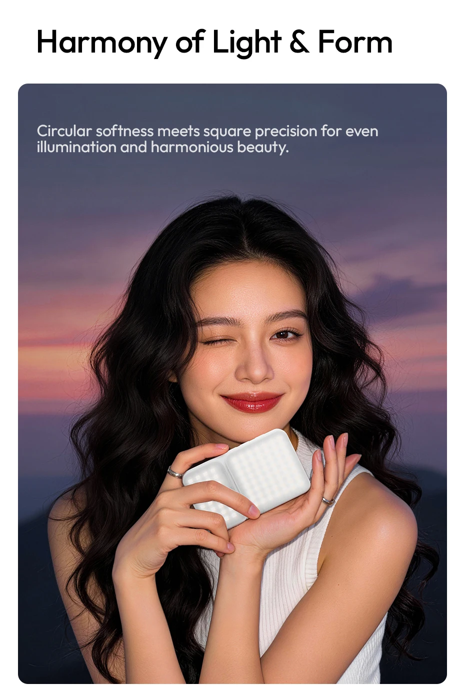 Ulanzi GL01 Magnetisches Aufstecklicht, einstellbares Dual-Seitenlicht für iPhone 17 Android, dimmbares Selfie-Licht 2700-6500K für Live-Vlogs – Detail 8