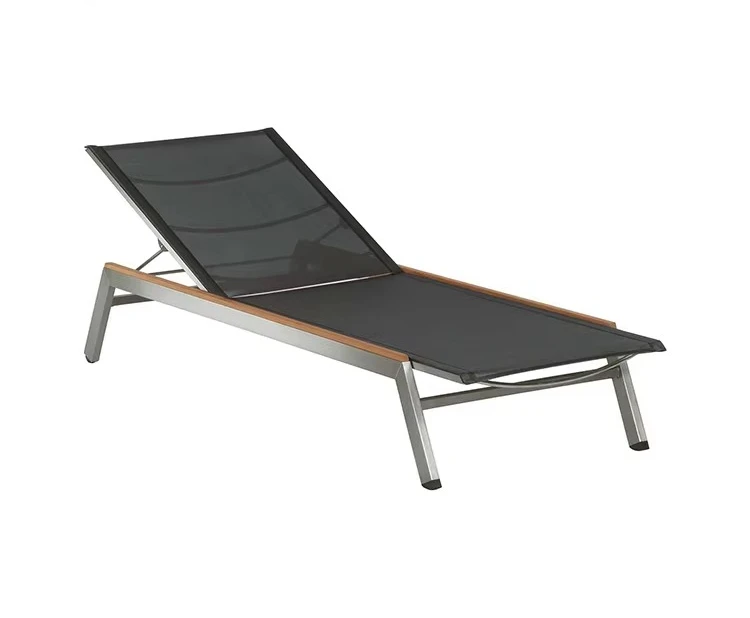 & Lounger Chairs High End Beach Chair Garden Contract Stainless Steel Mesh Outdoor Sun Chaise