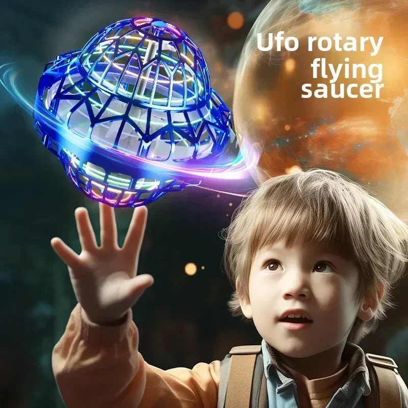 Upgraded UFO Sensing Floating Ball LED Luminous Intelligent Flight Toy Throwing Decompression Night Light Children Toy Gift