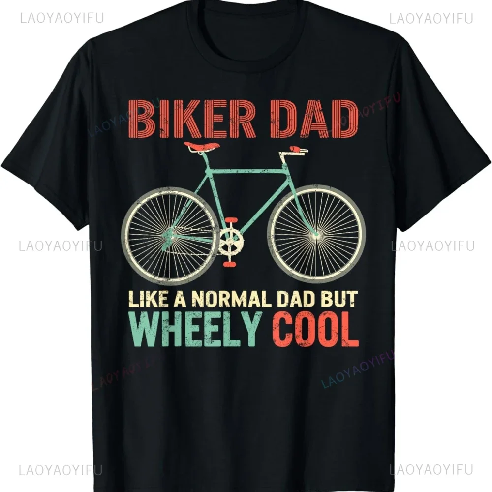 

Футболка с принтом «I'm Biker Dad Fathers Day», топы Wheely Cooler Bicycle Pattern, крутые мужские топы, футболка, мужская хлопковая футболка высокого качества