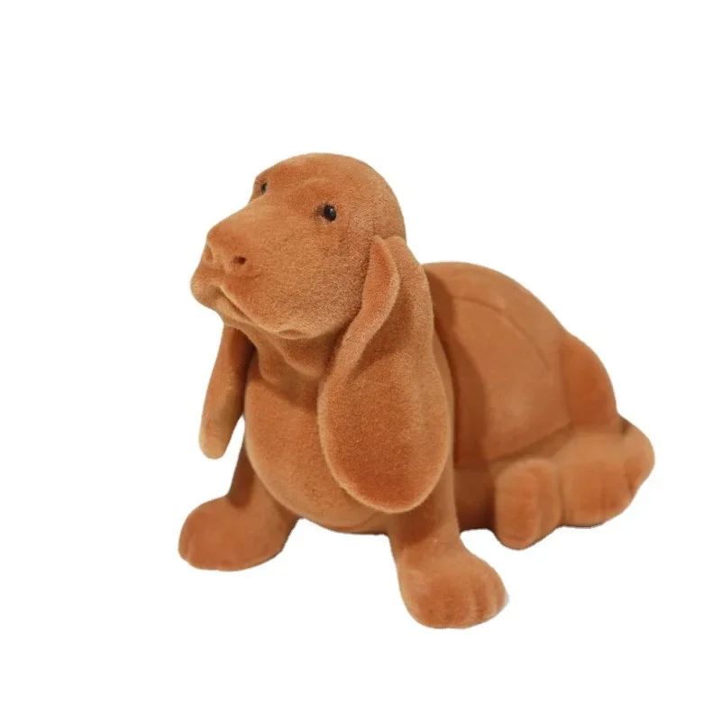 

Brown Puppy Flocking Jewelry Box Cute Cartoon Storage Jewelry Ring Box Gift Packaging Box Gift Wrap Storage
