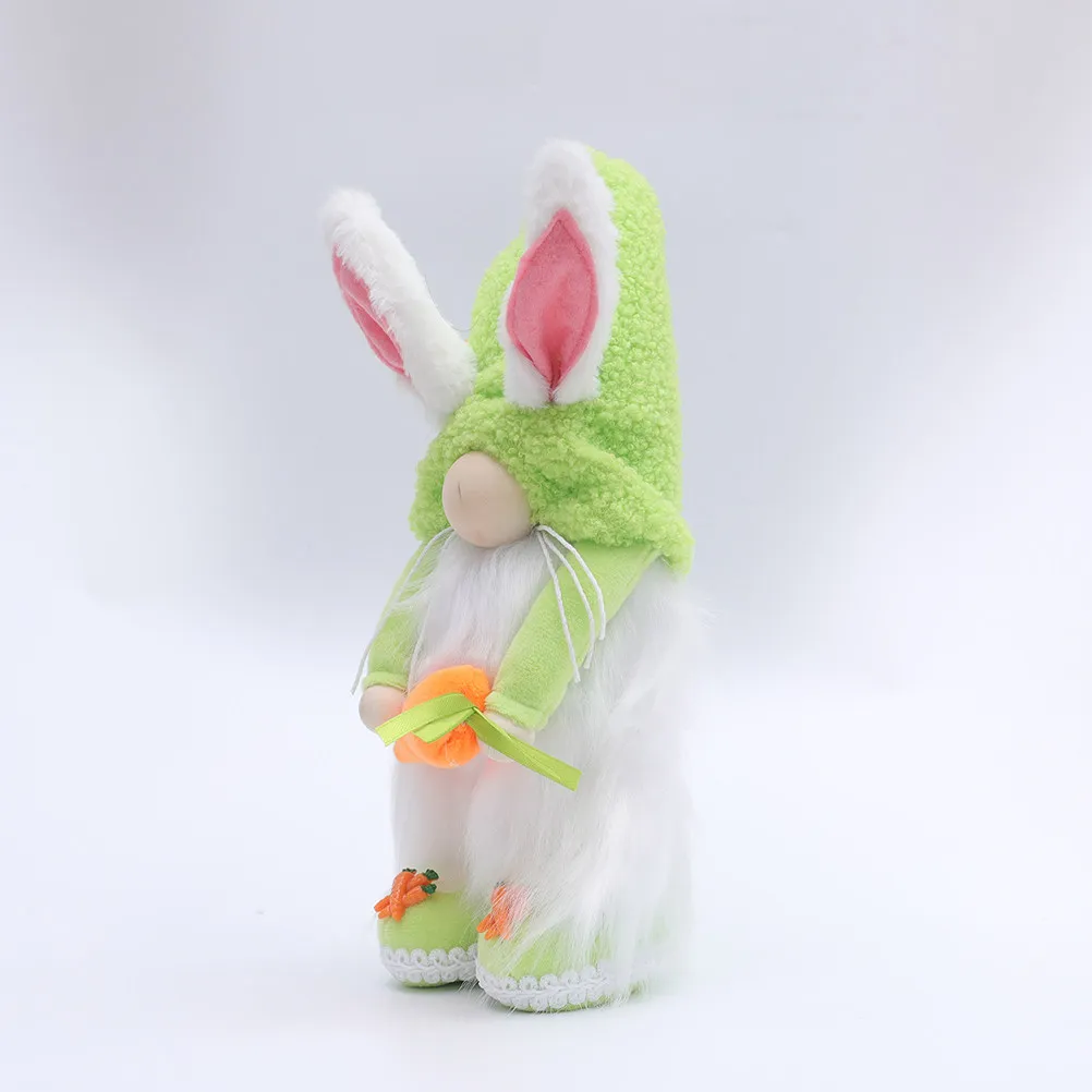 Premium Easter Bunny Decoration Small Gnome Style Crafted with Soft Fabric and Stone Sand Long Wear Party Photography Prop