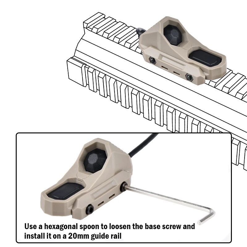 Imagem -06 - Wadsn Tactical Axon Switch Botão de Pressão Dupla Função para M-lok Picatinny Rail sf 3.5 2.5 Plug M600 M300 Peq Arma Scout Lig