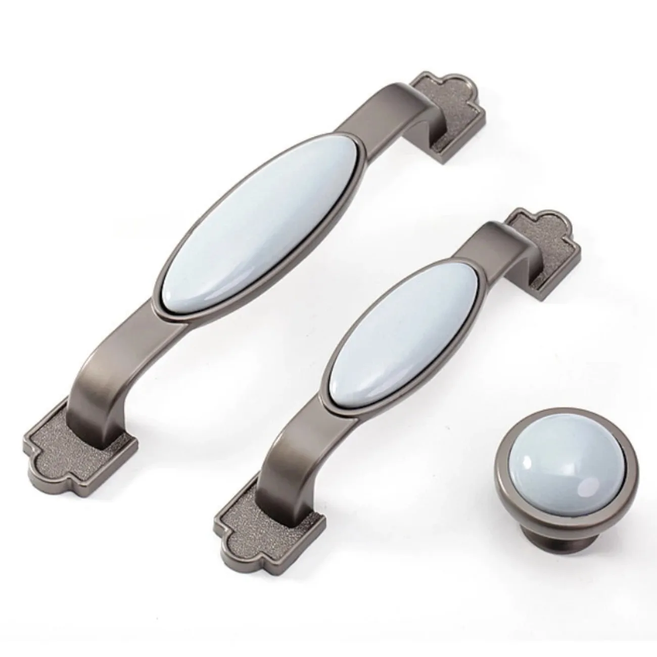Scandinavian Cupboard Drawer Ceramic Pull Contemporary Simple US Closet Door Handle European Furniture Knob