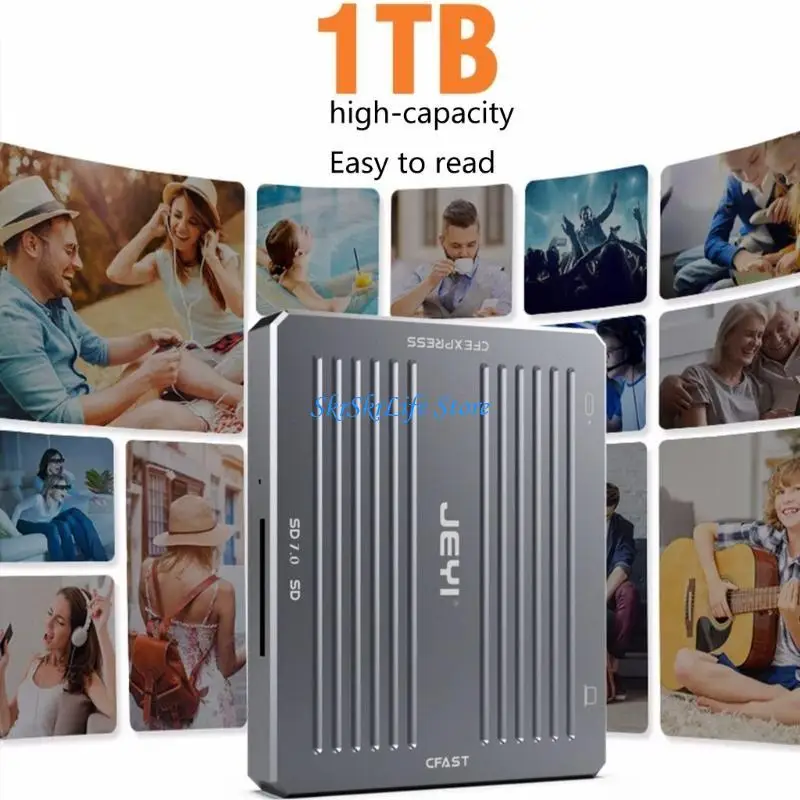 E65E USB 3.2 Lector tarjetas TIPEC USBC Lector tarjeta Memory Writer Adaptador tarjeta Flash para CFE REDER