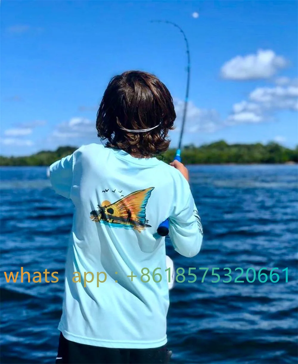 Kids T-shirt Boys And Girls Fishing Shirt Uv Shirt Fishing Clothes Camisa Pesca Fishing Clothing Printed Children\'s Shirt 2023