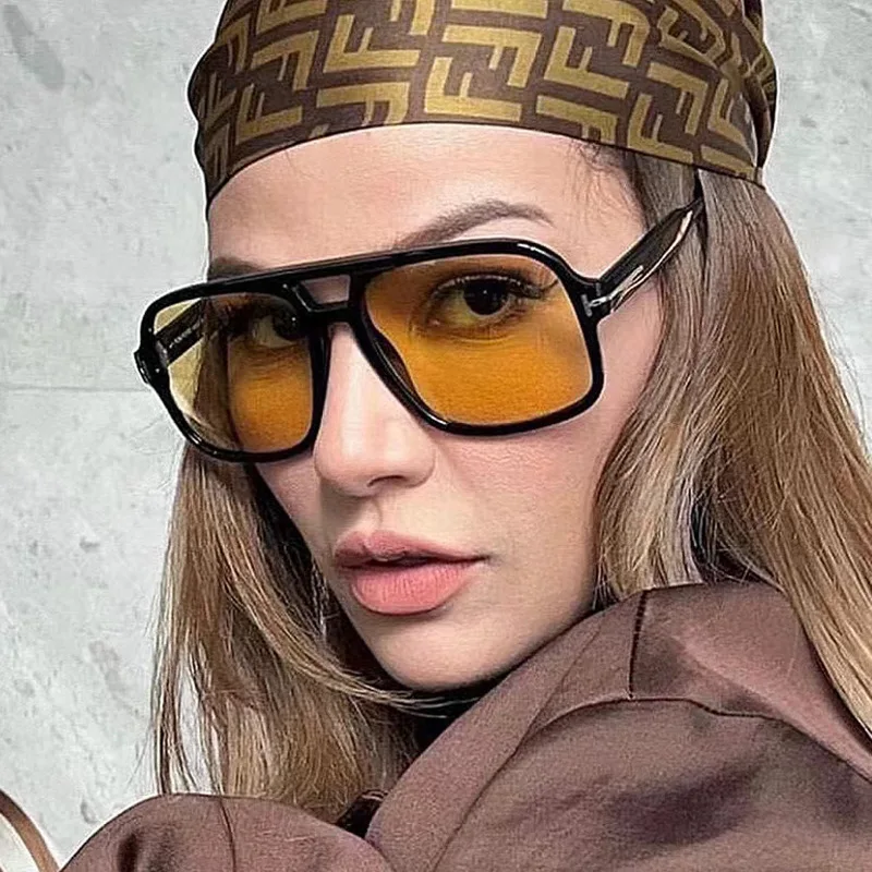 

LONSY New Fashion Oversize Sunglasses For Men Women Retro Luxury Brand Designer Square Sun Glasses Female Shades UV400 Eyeglas
