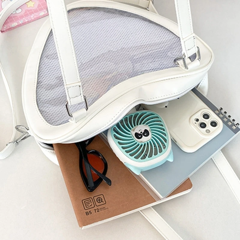 Women Heart Shaped Casual Crossbody Bag Fashion Shoulder Bag Japanese Styles Bag Student School Bag 066F