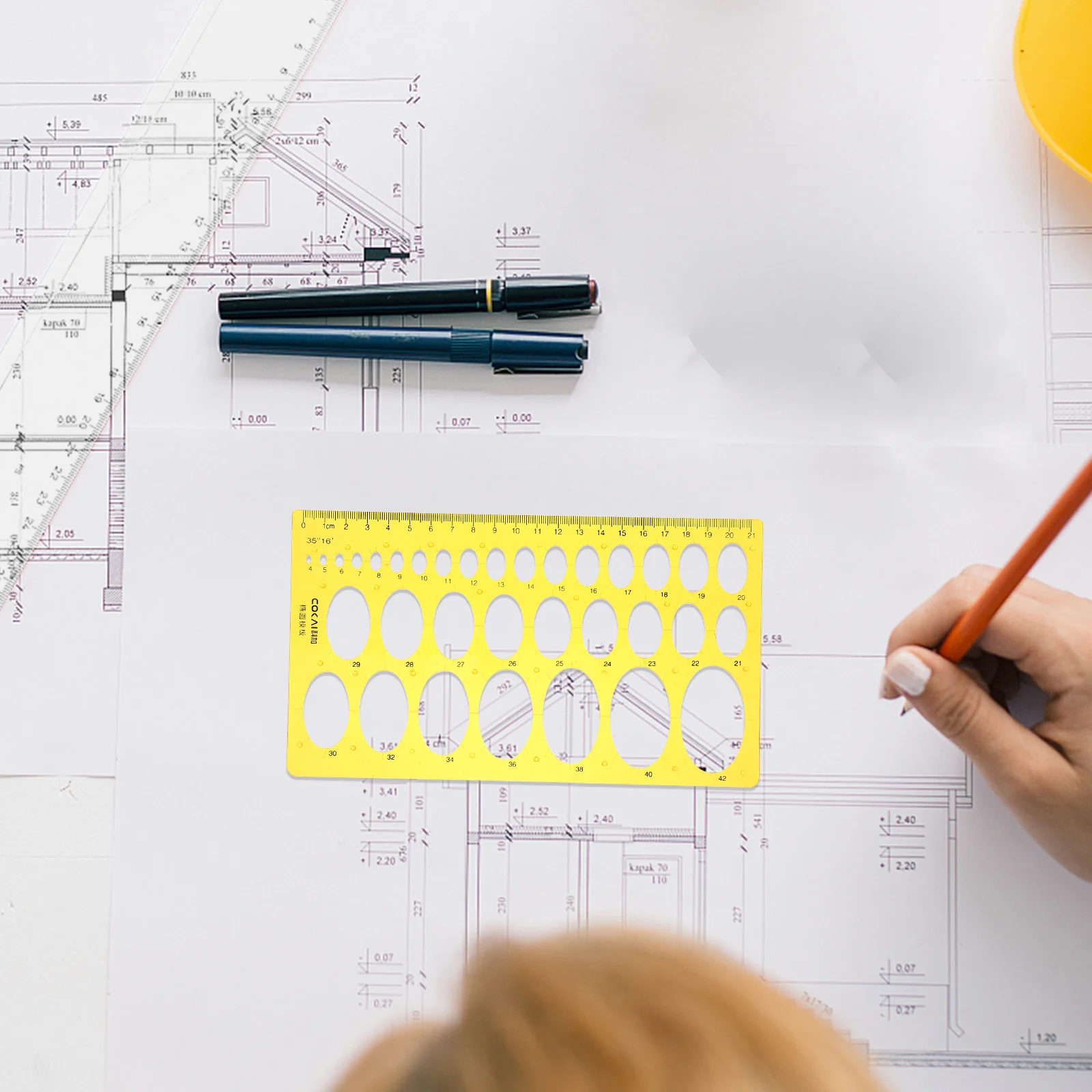 أداة قياس قوالب منحنية احترافية مسطرة شفافة لتصميم فن الهندسة المعمارية