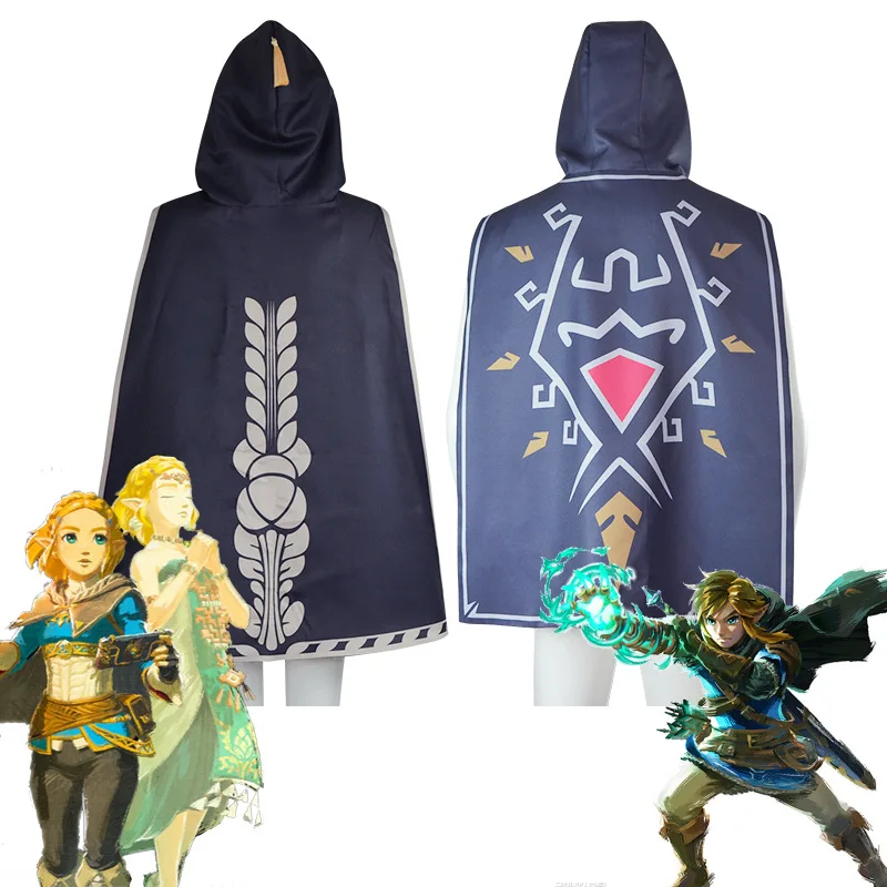 

Game Tears of the Kingdom Link Cospaly Costume Polyester Cloak Hoodies Wear Coat Cape Xmas Gift