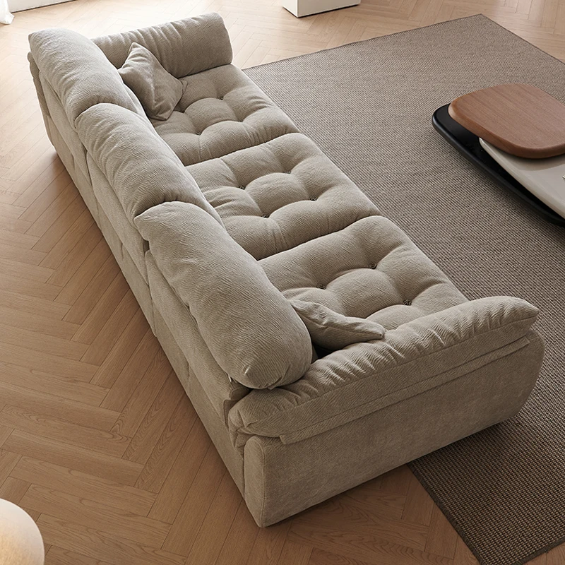 Sofá de tela de chenilla con respaldo, sofá moderno, muebles para sala de estar