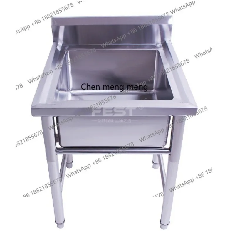 

FEST 201Stainless Steel 50cm Single Basin Machine Washing Basin Washing Pool Stainless Steel Sink Stainless Steel Pool 0.8 Thick