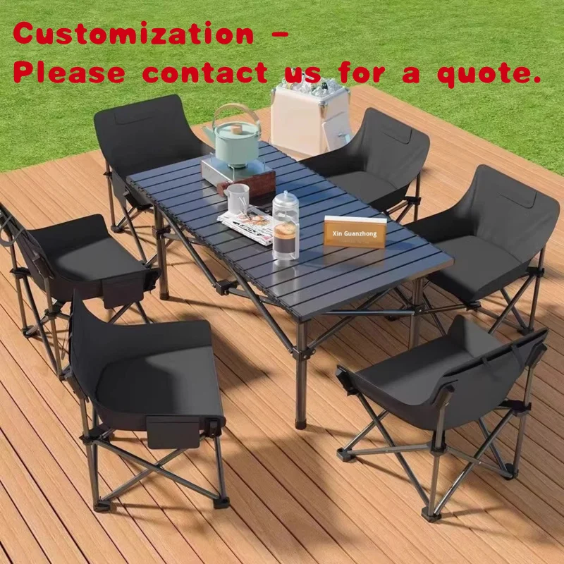 

custom.Spring Camping Gear High-Back Moon Chair Outdoor Three-Position Recliner Leisure Folding Chair Carbon Steel Table Mail Pa