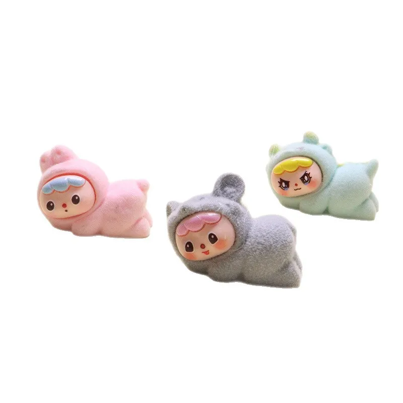 12 pezzi di piccoli animali che dormono, simpatici ornamenti da tavolo per cartoni animati