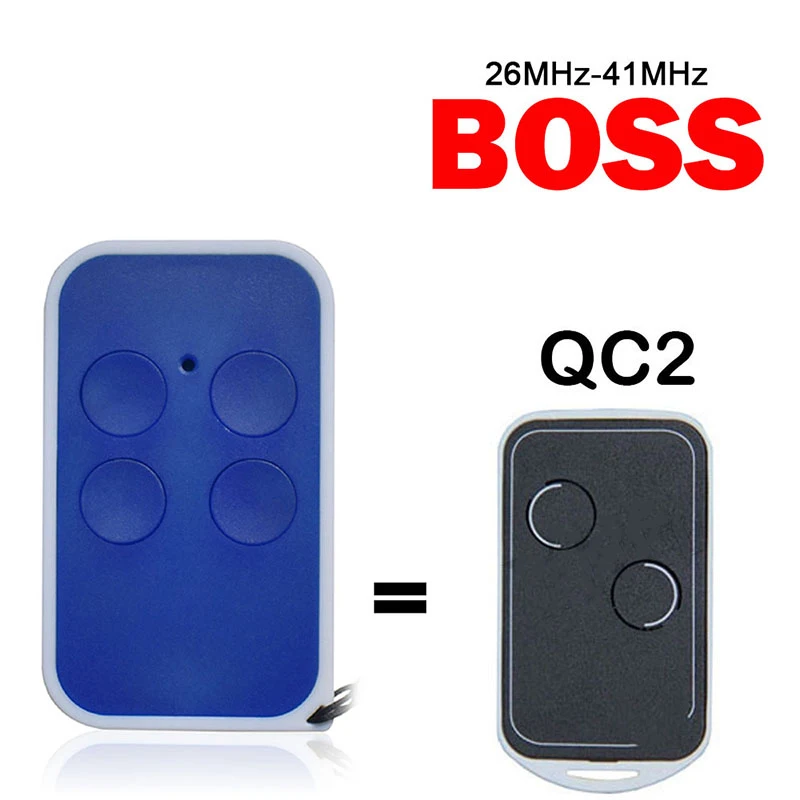 Clone BOSS QC2 Garage Door Remote Control 26MHz-41MHz Fixed Code Garage Door Opener / Gate Remote Control