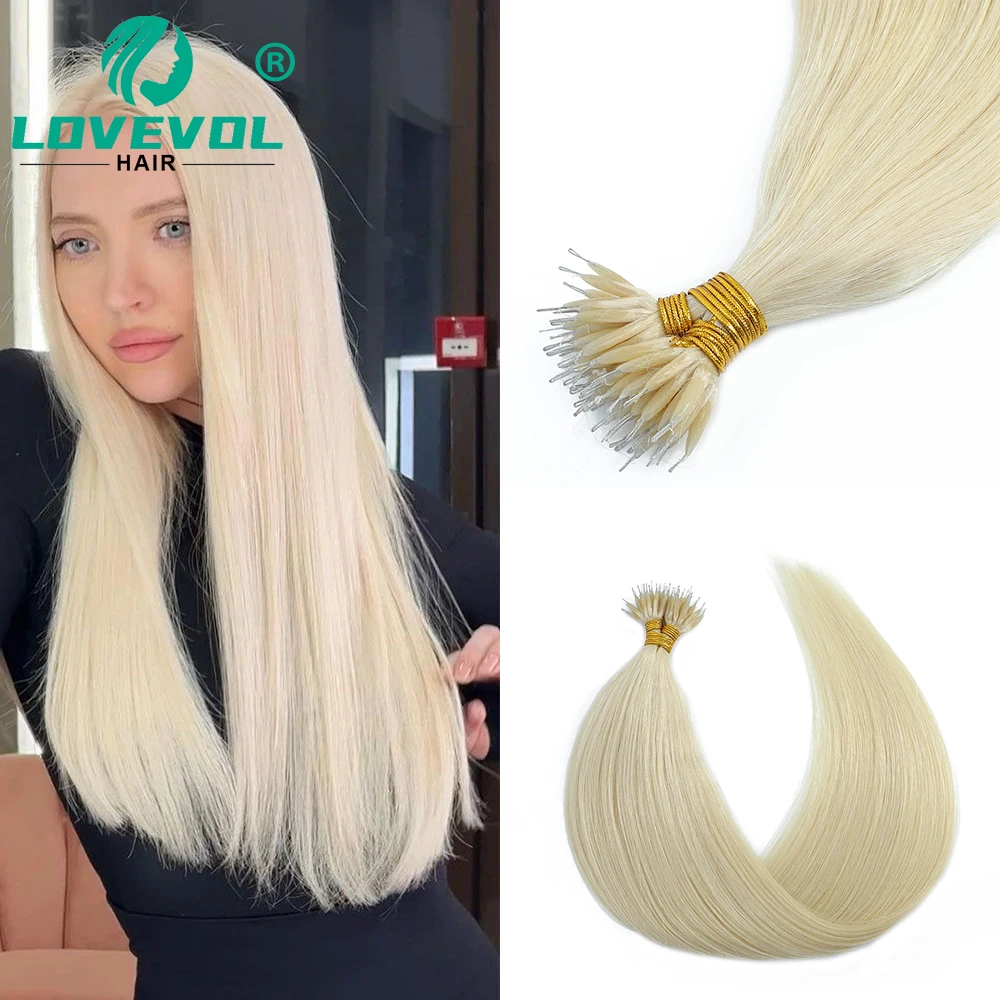 

Lovevol60 # Нано-кольца для наращивания волос, человеческие волосы, кератин, прямые волосы, натуральные человеческие волосы, кончики ногтей, отбеливающие светлые волосы