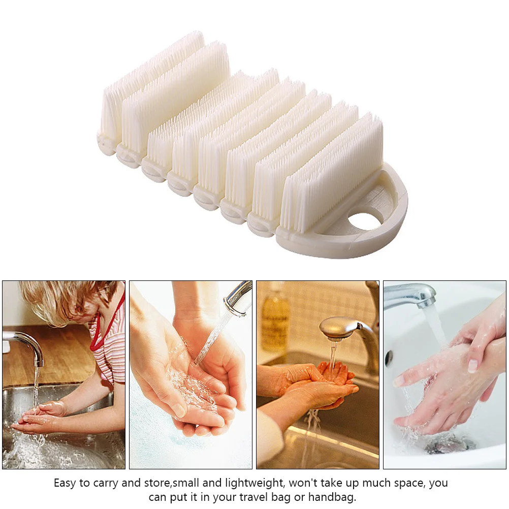 Nail Brush Soft Bristle For Fingernails Toenails Cleaning Manicure Pedicure Tool Portable Finger Scrub Brush Travel Size