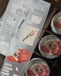 Yamadoro Studio Vintage Message Washi PET Tape Planner DIY Card Making Scrapbooking Plan Decorative Sticker