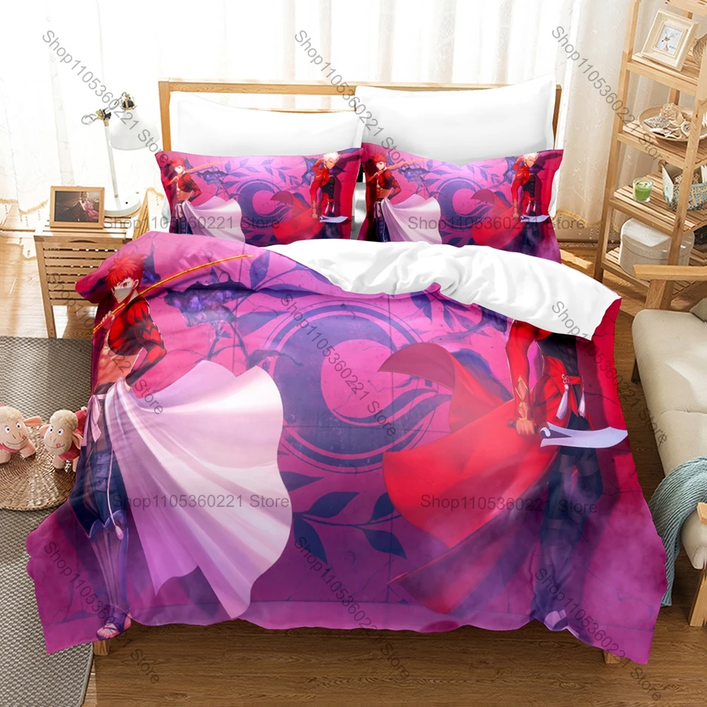 Cool Corrupted Counter Guardian Emiya Alter Full Printed 3PCS Bedding Duvet Cover + 2 Pillowcases Teen Dorm Home Decoration