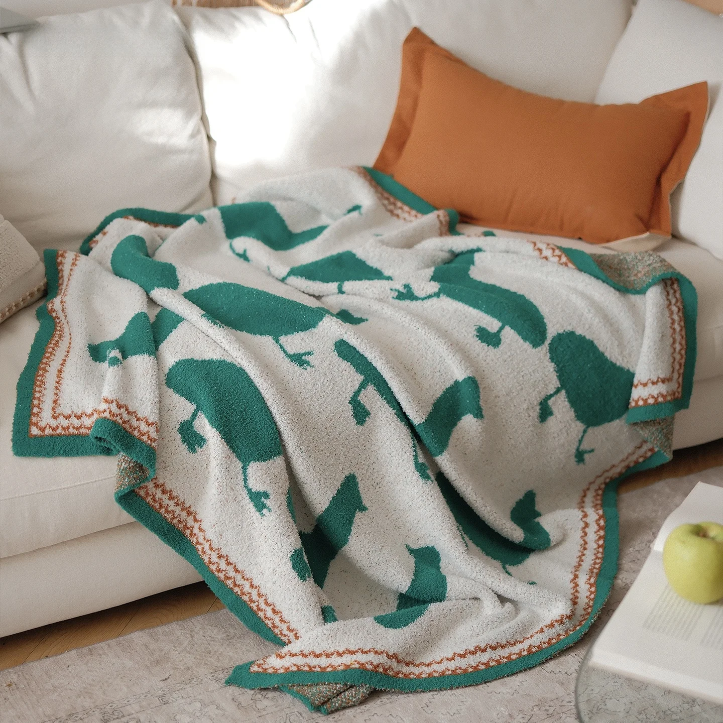 

Мягкое одеяло в стиле Ins с милым узором утки, полувелюровое, для дивана, офиса, сна, покрывало на кровать, теплое, дышащее, вязаное флисовое одеяло для дома