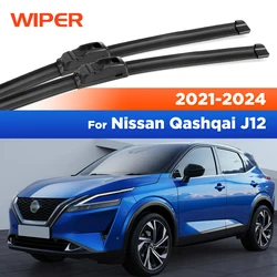 For Nissan Qashqai J12 2021 - 2024 Wiper Front Wiper Blades Windshield Windscreen Window Brushes 26
